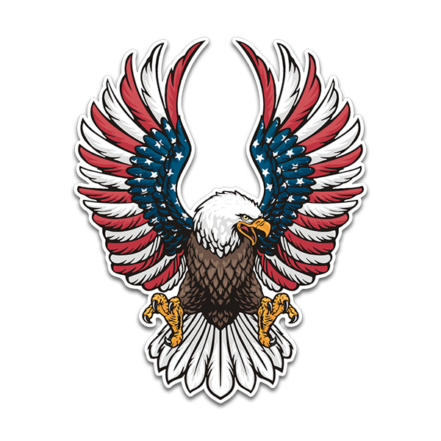 American Eagle Flag USA United States Patriot Sticker Decal (RH ...