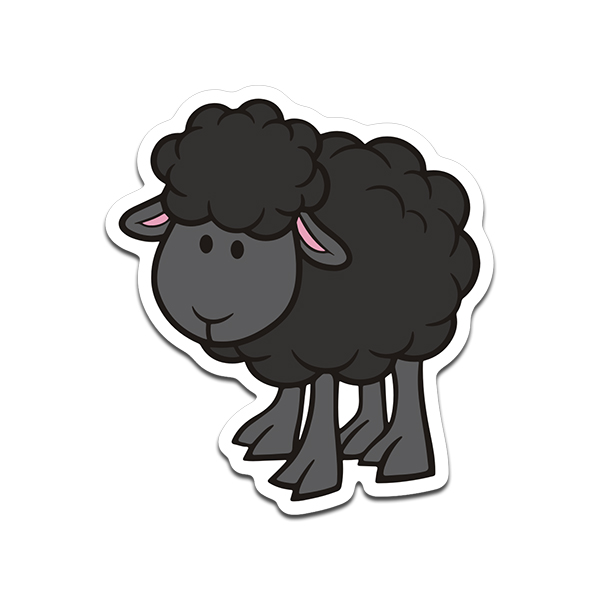 Black Sheep Vinyl Sticker Decal Hard Hat Helmet Laptop - Rotten Remains