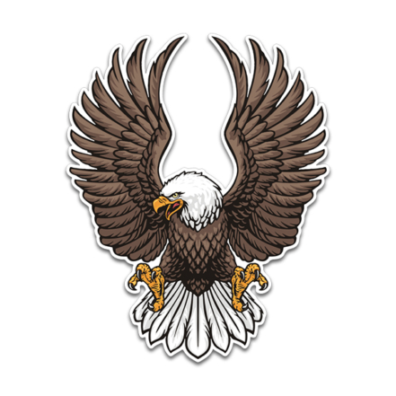 Bald Eagle Sticker Decal Motorcycle Patriot Freedom Car Truck (LH) V2 ...