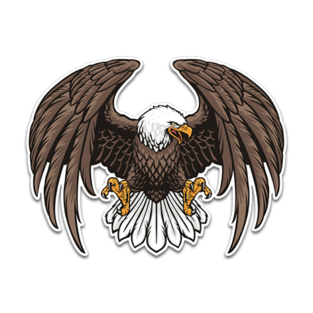 Bald Eagle Sticker Decal Patriot Freedom Pride (RH) V4 - Rotten Remains