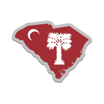 South Carolina Citadel Big Red State Shaped Flag Decal SC Map Vinyl ...