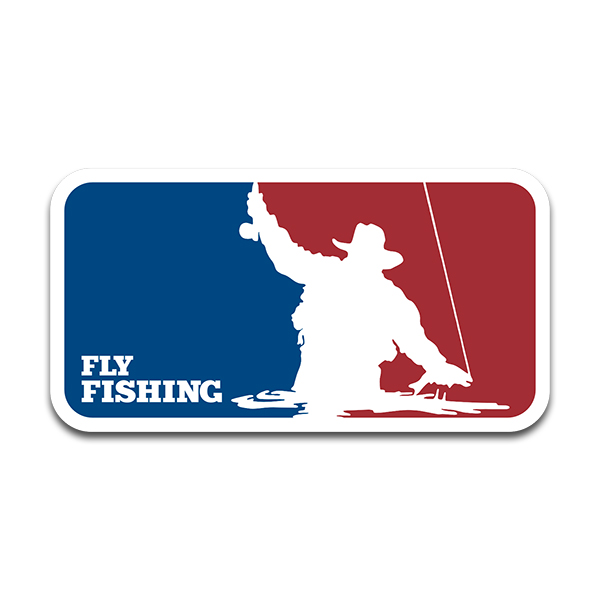 Fly Fishing Logo Fisherman Rod Reel Trout Salmon Bass Sticker Decal -  Rotten Remains