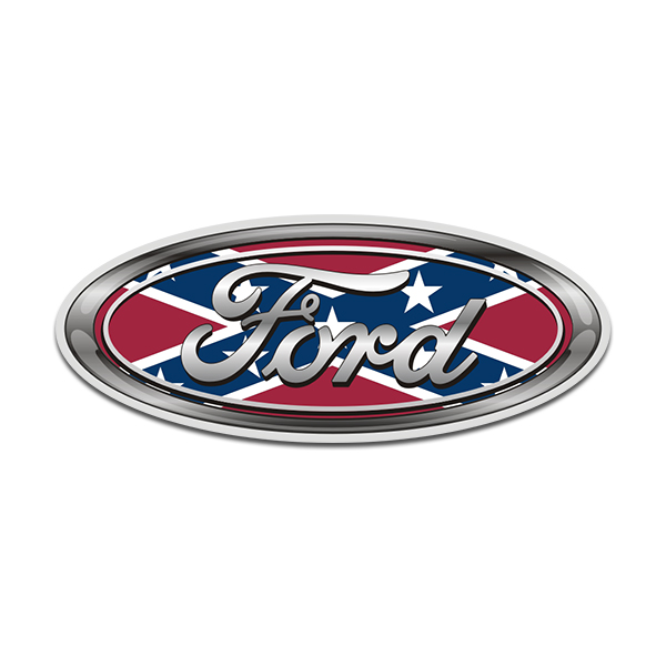 ford logo with rebel flag