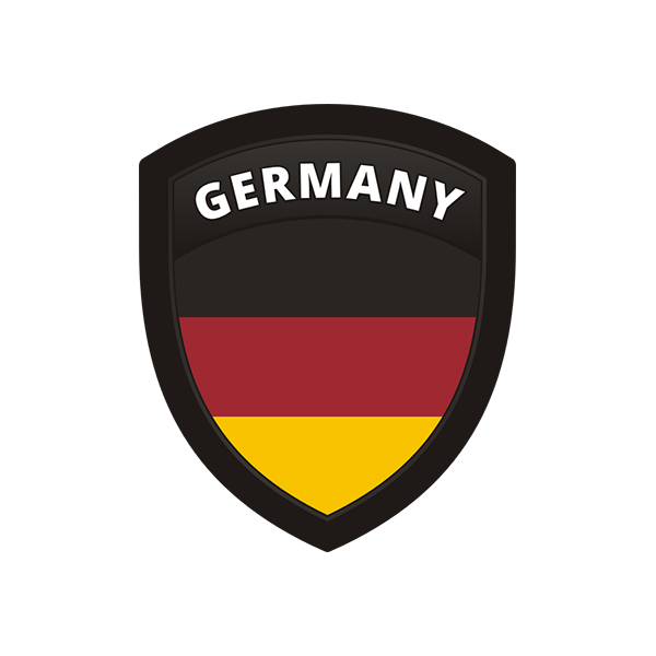 Germany Flag German Deutsch Shield Badge Sticker Decal