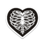 Heart Rib Cage Sticker Decal Gothic Goth Occult - Rotten Remains