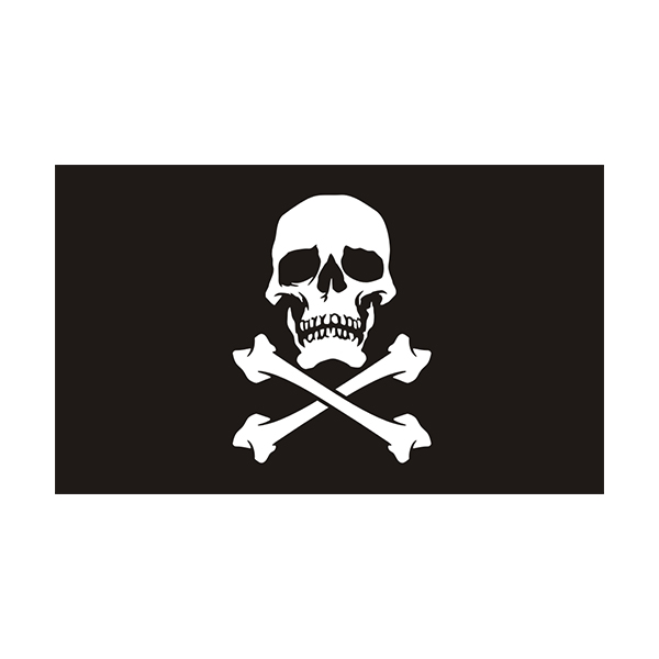 Skull Crossbones Pirate - Decal Sticker - Multiple Color & Sizes