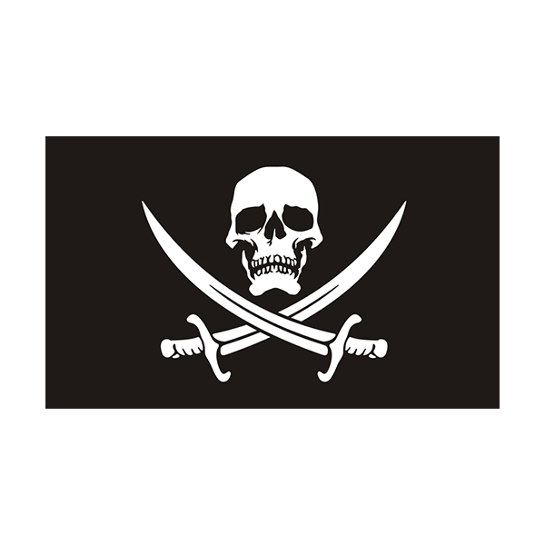 Sticker pirate skull