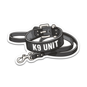 K9 Unit Collar Leash Sticker Decal V1