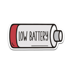 Low Battery Sticker Decal