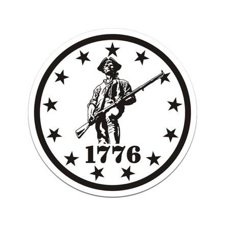 1776 Minuteman Sticker Decal 13 Stars Patriot American Revolution ...