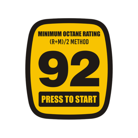 92 Octane Sticker Decal Gas Pump Button Label Gasoline Petrol - Rotten ...