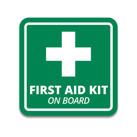 First Aid Kit on Board Industrial Emergency Safety Sticker Decal ...