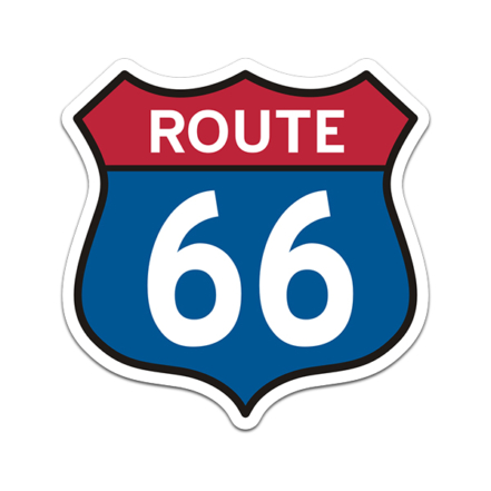 Route 66 Vinyl Sticker Decal Highway Sign Main Street of America Mother ...