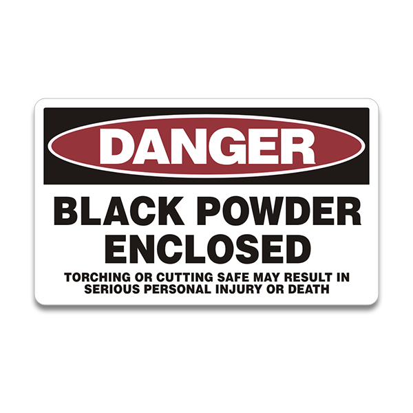 OSHA DANGER EXPLOSIVE BLACK POWDER NO SMOKING Sign with Symbol ODE-50443