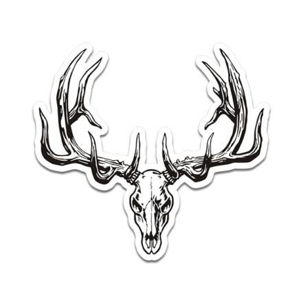 Elk Skull Vinyl Sticker Decal Hunter Bull Hunting Season Wapiti V2 ...