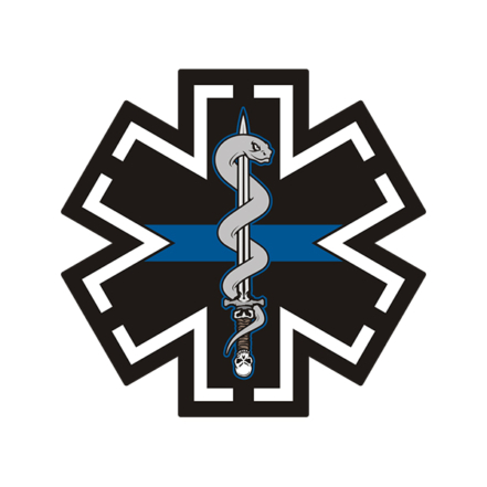 Tactical Medic Thin Blue Line Swat Police Sticker Decal - Rotten Remains