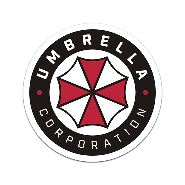  2x Umbrella Corporation Logo Dirty Sticker Decal