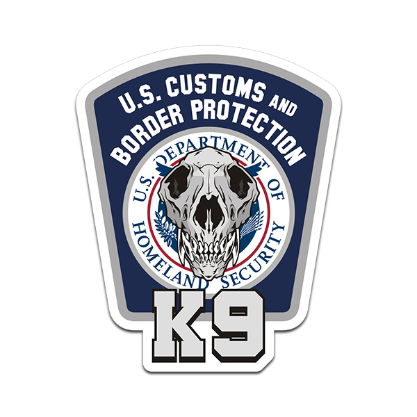 U.S. Customs Border K9 Sticker