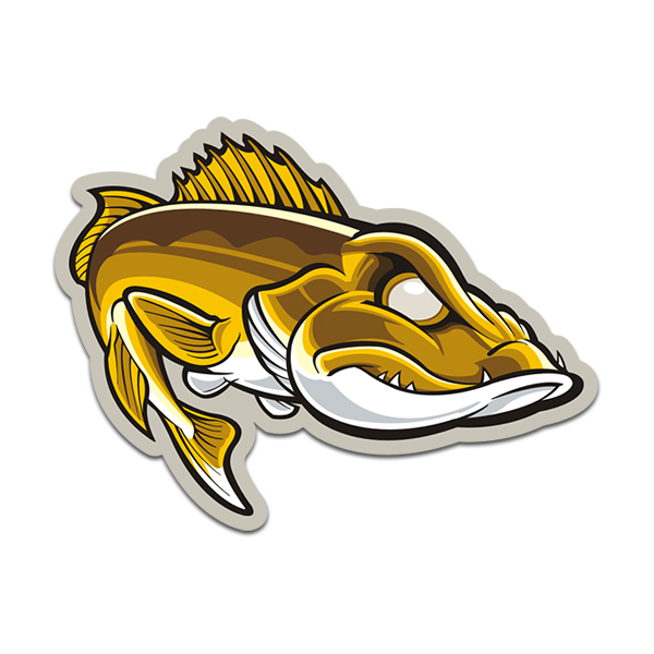 Walleye Angler Fishing Boat Fish Sticker Decal V1 - Rotten Remains