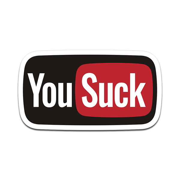 You Suck Vinyl Sticker Decal Funny Hard Hat Helmet